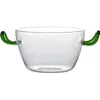 Bowls INS Wind Nordic Double Ear Bowl Soup Soaked Noodle Thickened Heat Resistant Glass Household Salad