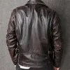 Men's Jackets Classic Men Cowhide Coat Natural Genuine Leather Jacket Vintage Style Real Clothes Clothing Calf Skin 230812