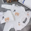 Infant Babies girls boys summer autumn cotton rompers fashion print bear long sleeve one piece jumpsuits designer baby climbing clothes