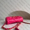 Barbie Pink Luksusowa skórzana torba na ramię CC10a Wysokiej jakości torba Crossbody Designer Mini Flip Bag Znakomite opakowanie 21 cm