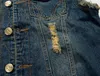Coletes masculinos Dimusi Summer rasgou o colete de jeans masculino de jeans masculino de jeans de jeans de jeans de cowboy marca de cowboy hip hop jaqueta sem mangas 6xl ya564 230812