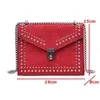 Umhängetaschen Neue Kette Nietschloss Designer Crossbody Taschen für Frauen Luxushandtaschen Reisen rotes Schulter Messengerbeutel Damen kleine Klappen 2023StylishDesignerBags