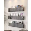 Decorative Objects Figurines Creative Acrylic Storage Shelf Magazine Wall Mounted Book Rack spaper Decor ZC849 230812