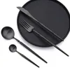 Ensembles de vaisselle Jankng Rose Set 24pcs Cutlery de haute qualité en acier inoxydable Couteau à fourchette Spoon Dinner Saigetware
