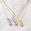 Pendant Necklaces Silver Color Cute Smooth Ball Necklace Women Jewelry Stainless Steel Statement Female Neck Accessories