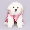 Hundekleidung Sommer Kitty Kleider Outfits Haustierkleid Plaid Druck dünner dünne, atmungsaktive, gute Duktilität Rückengürtel Windschutz für o