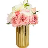 Vases Nordic Gold Luxury Céramique Placage Vase Grande Décoration Ins Style Creative Flower Arrange de salon Table de thé