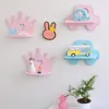 Decorative Objects Figurines Nordic Kids Room Wall Decoration Rack Cute Pink Crown Car Flamingo Wooden Shelf Ornaments Dispaly Nursery Children Home Decor 230812