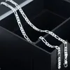 925 Sterling Silver 2mm Figaro Chain Necklaces 3:1 Flat Design Men Women Fashion Jewelry 16 18 20 22 24 26 28 30 Inches