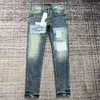 lila varumärke jeans män designer tag för kvinnor hög midja plus storlek designer tagg byxor pant rak medelhål europeiska amerikanska lila svarta byxor dhgate storlek 30