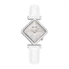 Zegarek oliya eleganckie kobiety równoboczne rombiczne zegarek diamentowy szklany szklany luster