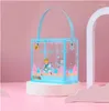 Envoltura de regalo 10pcs caja de baby shower envasado de plástico transparente para el paquete dulce paquete de cumpleaños para niños bolsas de cumpleaños para niños