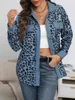 Women's Jackets 2023 Autumn Leopard Fashion Jacket Women Corduroy Coat Overshirt Long Sleeve Winter Loose Shirt For