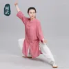 Etnik Giyim Tai Ji Takım Kadınlar Gölge Kutusu Uygulaması Çin Tarzı Dövüş Sanatları Performans Rekabet