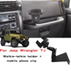 ABS Metal Black Mobile Phone Crackte Crackte Walkie-Talkie Stand для Jeep Wrangler TJ 1997-2006 Автоматические внутренние аксессуары203M