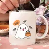 Muggar Boo Ghost Mug Intressant Halloween Ceramic Cup Gift Creative Nordic Coffee With Band