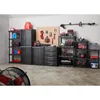 Storage Holders Racks Hyper Tough 1388"D x 30"W 688"H 5Shelf Plastic Garage Shelves Black 230812