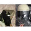 오토바이 헬멧 레트로 오픈 페이스 헬멧 3-SNAP 방지 방지 안티 스크래치를위한 바이저 SHILD 렌즈 범용 3 스냅 플립 바이저 니드 렌즈