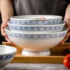 Miski chiński ceramiczny makaron ramen prosty kuke i biała kapelusz zupa zupa stołowa komercja restauracji domowe zastawa stołowa
