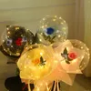 Decorative Flowers Artificial Holiday Luminous Rose Gift Wedding Party Decorate Decoration LED Fall Fillers For Centerpieces