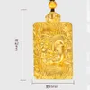 Men Women's Pendant Chain Good and Evil Buddha Pendant 18k Gold Color Traditional Jewelry Gift