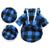 Dog Apparel Autumn And Winter Warm Pocket Zipper Blue Black Plaid Small Medium To Large Dogs Pet Cat Teddy Wei Clothes Supplies