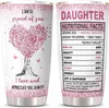 Becher zu meiner Tochter Geschenk von Mom Geschenken Dad Daughter Ideen Edelstahl Tumbler 20oz