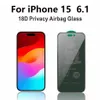 18D airbag privacy Volledige omslag gehard glazen telefoonscherm beschermer voor iPhone 15 Pro Max 14 13 12 11 XR XS 7 8 Plus TPE Edge Airbag Anti-Spy Glass Protector