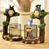 Oggetti decorativi Figurine Anime My Vicino Totoro Resin Craft Desktop Pennello Student Pennello Ferro Ironico Accessori di cartoleria Gift 230812