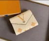 Diseñador de mujeres Carteras de lujo Monederos Victorine Flores en relieve Carta Empreinte Titulares de tarjetas de crédito cortas Señoras Moda Dinero Bolsas de embrague con caja de alta calidad