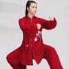Vêtements ethniques 2023 Arts martiaux Ensemble Wushu Uniforme Kungfu Costume Costume de guerrier chinois Swordsman Tai Chi Ta1881