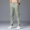 Erkekler Pantolon Erkekler Rahat İngiltere tarzı düz renkli düz ince uygun resmi klasik ofis iş pantolon artı boyutu