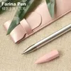 Black Leaf All aluminium metalen Signature Pen Gel gel Farina Student examen cadeau Lover Creative