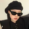 Netizen lo stesso gatto hip hop anti -UV Cool Street Shoot Black Frame mostra occhiali da sole sottili per donne
