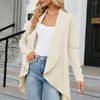 Women's Knits Brand Cardigan Clothing Knitted Long Sleeve Loose Open Plus Size Polyester Rayon Slight Strech Solid Color