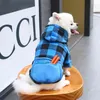 Dog Apparel Autumn And Winter Warm Pocket Zipper Blue Black Plaid Small Medium To Large Dogs Pet Cat Teddy Wei Clothes Supplies