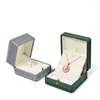 Smycken påsar lyxigt tyg ring pendellbox kreativ design halsband presentförvaring fodral med dold spänne