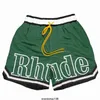 Rhode 23RHUDE Amerikan High Street Moda Markası Gevşek Hip Hop Basketbol Pantolon Mesh Spor Şortu