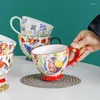 Tumbler maskierte kreative Wasserbecher Keramik -Tasse Nordische Kaffeetassen mit großen handsprungsfarbenen Keramik -Saft -Tassen Getränke trinken