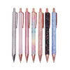 Ballpoint Pens 20 Pcs Colorful metal pen flash Crystal pen metal pendant Ballpoint pen bullet 1.0mm nib Blue refill Superior office writing 230812
