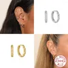 Hoop Earrings 2023 Elegant Jewelry S925 Sterling Silver 18K Gold Plated Personality Star Zirconia Huggie For Women