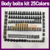 268pcs Motorradverkleidungsschrauben Vollschraub Kit für Kawasaki Ninja ZZR 600 05-08 ZZR600 05 06 07 08 2005 2006 2007 2008 Complete Mo288a