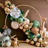 Altre forniture per feste per eventi giungla safari garland garland arch kit kids biliardalfurce moture oro latex ballons baby shower decoration 230812