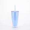 Tumblers 750ml Acrylic Drinking Tumbler With Straw Lid Double Wall Boba Tea Cup Large Capacity Iced Coffee For Bridesmaid Gift