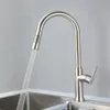 Robinet de mélangeur de cuisine 304 Matériau en acier inoxydable 60 cm TUT TRIVER 180 ROTATION CHOT WATH WAVER UNE POREE VALVE Céramique