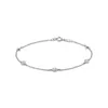 925 silver Brand crystal bubble Charm Bracelets Luxury Circle Designer Bling Shining Diamond Choker Slim Link Chain Bracelet Wedding Jewelry Gift