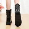 Boots Women Winter Mid-Calf Snow Female Warm Fur Plush Insole High Quality Waterproof Shoes Botas Mujer Size 36-40