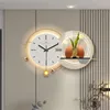 Zegar ścienny luksusowe biuro sypialni Nordic Styl Golden Minimalist Girls ReliOJ Digital Dekoracja