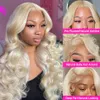 30 Inch 13x4 Body Wave 613 Honey Blonde Lace Front Human Hair Wig Brazilian Colored 180%density 13x6 Water Wave Lace Frontal Wigs for Women