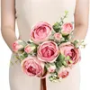 Decorative Flowers Beautiful No Watering Easy To Care Delicate Fake Rose Flower Bouquet Never Fade Artificial Wedding Supply